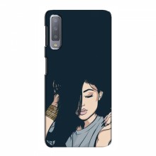 Чехол с печатью для Samsung A7-2018, A750 - (Мода) (AlphaPrint) Девушка - купить на Floy.com.ua