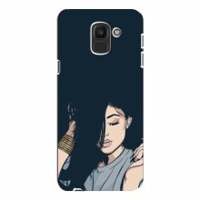 Чехол с печатью для Samsung J6 2018 - (Мода) (AlphaPrint) Девушка - купить на Floy.com.ua