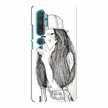 Чехол с печатью для Xiaomi Mi Note 10 - (Мода) (AlphaPrint) Арт-девушка - купить на Floy.com.ua
