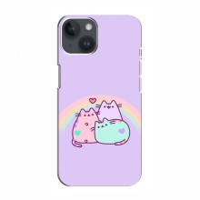 Чехол на iPhone 15 с Котами (VPrint) Радужные котики - купить на Floy.com.ua