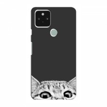Чехол на Google Pixel 4a 5G с Котами (VPrint) Выглядывает кот снизу - купить на Floy.com.ua