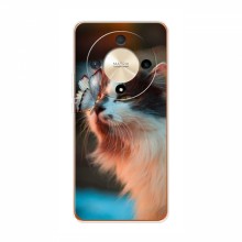 Чехол на Huawei Honor Magic 6 Lite 5G с Котами (VPrint) Котик с бабочкой - купить на Floy.com.ua