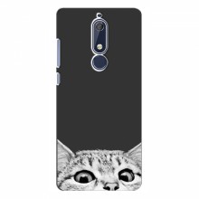 Чехол на Nokia 5.1 с Котами (VPrint) Выглядывает кот снизу - купить на Floy.com.ua