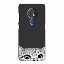 Чехол на Nokia 6.2 (2019) с Котами (VPrint) Выглядывает кот снизу - купить на Floy.com.ua