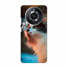 Чехол на RealMe 11 Pro с Котами (VPrint) Котик с бабочкой - купить на Floy.com.ua