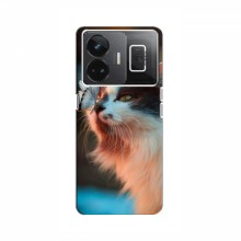 Чехол на RealMe GT Neo 5 с Котами (VPrint) Котик с бабочкой - купить на Floy.com.ua