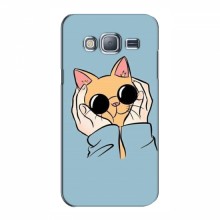Чехол на Samsung J3, J300, J300H с Котами (VPrint) Котик в очках - купить на Floy.com.ua