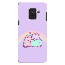 Чехол на Samsung A8, A8 2018, A530F с Котами (VPrint) Радужные котики - купить на Floy.com.ua