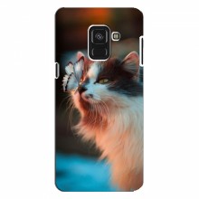 Чехол на Samsung A8 Plus , A8 Plus 2018, A730F с Котами (VPrint) Котик с бабочкой - купить на Floy.com.ua