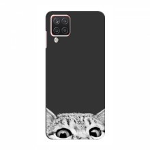 Чехол на Samsung Galaxy A12 (2021) с Котами (VPrint) Выглядывает кот снизу - купить на Floy.com.ua