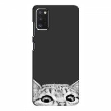 Чехол на Samsung Galaxy A41 (A415) с Котами (VPrint) Выглядывает кот снизу - купить на Floy.com.ua