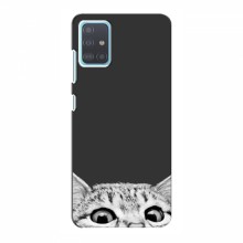 Чехол на Samsung Galaxy A51 5G (A516) с Котами (VPrint) Выглядывает кот снизу - купить на Floy.com.ua