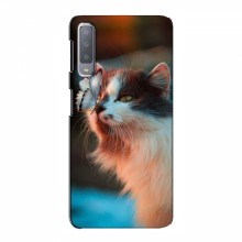 Чехол на Samsung A7-2018, A750 с Котами (VPrint) Котик с бабочкой - купить на Floy.com.ua