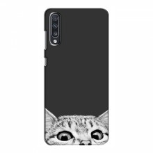 Чехол на Samsung Galaxy A70 2019 (A705F) с Котами (VPrint) Выглядывает кот снизу - купить на Floy.com.ua