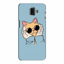 Чехол на Samsung J6 Plus, J6 Плюс 2018 (J610) с Котами (VPrint) Котик в очках - купить на Floy.com.ua