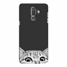 Чехол на Samsung J8-2018, J810 с Котами (VPrint) Выглядывает кот снизу - купить на Floy.com.ua