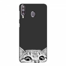 Чехол на Samsung Galaxy M30 с Котами (VPrint) Выглядывает кот снизу - купить на Floy.com.ua
