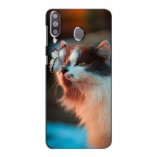 Чехол на Samsung Galaxy M30 с Котами (VPrint) Котик с бабочкой - купить на Floy.com.ua