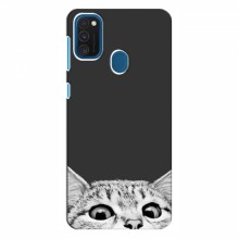 Чехол на Samsung Galaxy M31 с Котами (VPrint) Выглядывает кот снизу - купить на Floy.com.ua