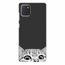 Чехол на Samsung Galaxy Note 10 Lite с Котами (VPrint) Выглядывает кот снизу - купить на Floy.com.ua