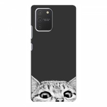 Чехол на Samsung Galaxy S10 Lite с Котами (VPrint) Выглядывает кот снизу - купить на Floy.com.ua