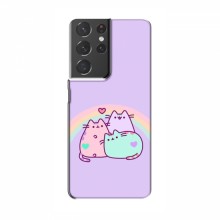Чехол на Samsung Galaxy S21 Plus с Котами (VPrint) Радужные котики - купить на Floy.com.ua