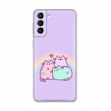 Чехол на Samsung Galaxy S22 с Котами (VPrint) Радужные котики - купить на Floy.com.ua