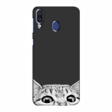 Чехол на Samsung Galaxy M20 с Котами (VPrint) Выглядывает кот снизу - купить на Floy.com.ua