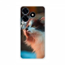 Чехол на TECNO Spark 10C (KI5m) с Котами (VPrint) Котик с бабочкой - купить на Floy.com.ua