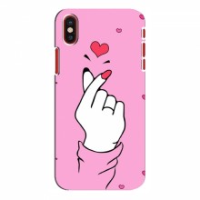 Чехол с принтом для iPhone X (AlphaPrint - Знак сердечка) - купить на Floy.com.ua