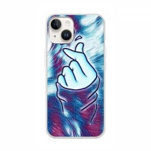 Чехол с принтом для iPhone 16 Ultra (AlphaPrint - Знак сердечка) Бирюзовый фон - купить на Floy.com.ua