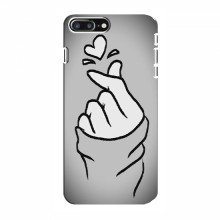 Чехол с принтом для iPhone 8 Plus (AlphaPrint - Знак сердечка) Серый фон - купить на Floy.com.ua