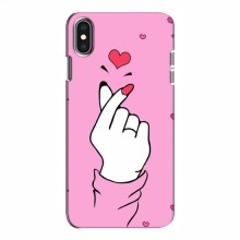 Чехол с принтом для iPhone Xs (AlphaPrint - Знак сердечка) - купить на Floy.com.ua