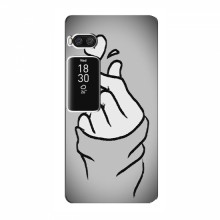 Чехол с принтом для Meizu Pro 7 (AlphaPrint - Знак сердечка) Серый фон - купить на Floy.com.ua