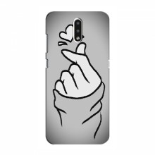 Чехол с принтом для Nokia 2.3 (AlphaPrint - Знак сердечка) Серый фон - купить на Floy.com.ua