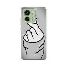 Чехол с принтом для Motorola Edge 40 (AlphaPrint - Знак сердечка) Серый фон - купить на Floy.com.ua