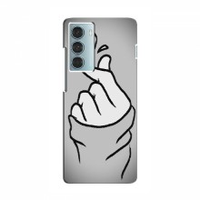 Чехол с принтом для Motorola MOTO G200 (AlphaPrint - Знак сердечка) Серый фон - купить на Floy.com.ua