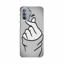 Чехол с принтом для Motorola MOTO G31 (AlphaPrint - Знак сердечка) Серый фон - купить на Floy.com.ua