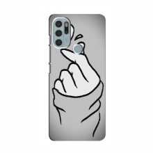 Чехол с принтом для Motorola MOTO G60s (AlphaPrint - Знак сердечка) Серый фон - купить на Floy.com.ua