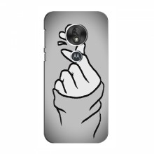 Чехол с принтом для Motorola MOTO G7 Power (AlphaPrint - Знак сердечка) Серый фон - купить на Floy.com.ua