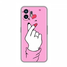 Чехол с принтом для Nothing Nothing Phone 2 (AlphaPrint - Знак сердечка) - купить на Floy.com.ua