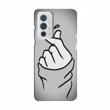 Чехол с принтом для OnePlus 9RT (AlphaPrint - Знак сердечка) Серый фон - купить на Floy.com.ua