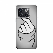 Чехол с принтом для OnePlus 10T (AlphaPrint - Знак сердечка) Серый фон - купить на Floy.com.ua