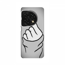 Чехол с принтом для OnePlus 11 (AlphaPrint - Знак сердечка) Серый фон - купить на Floy.com.ua