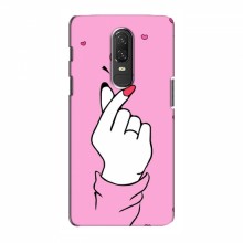 Чехол с принтом для OnePlus 6 (AlphaPrint - Знак сердечка) - купить на Floy.com.ua