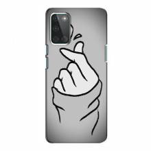 Чехол с принтом для OnePlus 8T (AlphaPrint - Знак сердечка) Серый фон - купить на Floy.com.ua