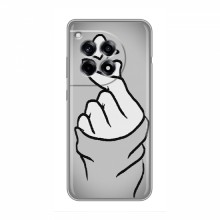 Чехол с принтом для OnePlus Ace 3 (AlphaPrint - Знак сердечка) Серый фон - купить на Floy.com.ua