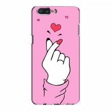 Чехол с принтом для OnePlus 5 (AlphaPrint - Знак сердечка) - купить на Floy.com.ua
