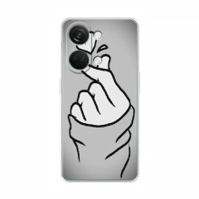 Чехол с принтом для OnePlus Nord 3 5G (AlphaPrint - Знак сердечка) Серый фон - купить на Floy.com.ua