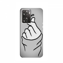 Чехол с принтом для OnePlus Nord N20 SE (AlphaPrint - Знак сердечка) Серый фон - купить на Floy.com.ua